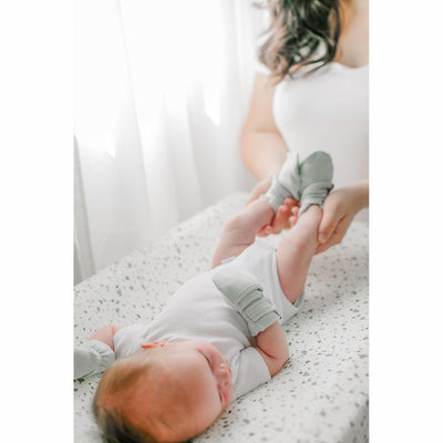 Goumikids Soft Organic Cotton Bamboo Baby Removable Changing Pad Cover, Terrazzo - VMInnovations