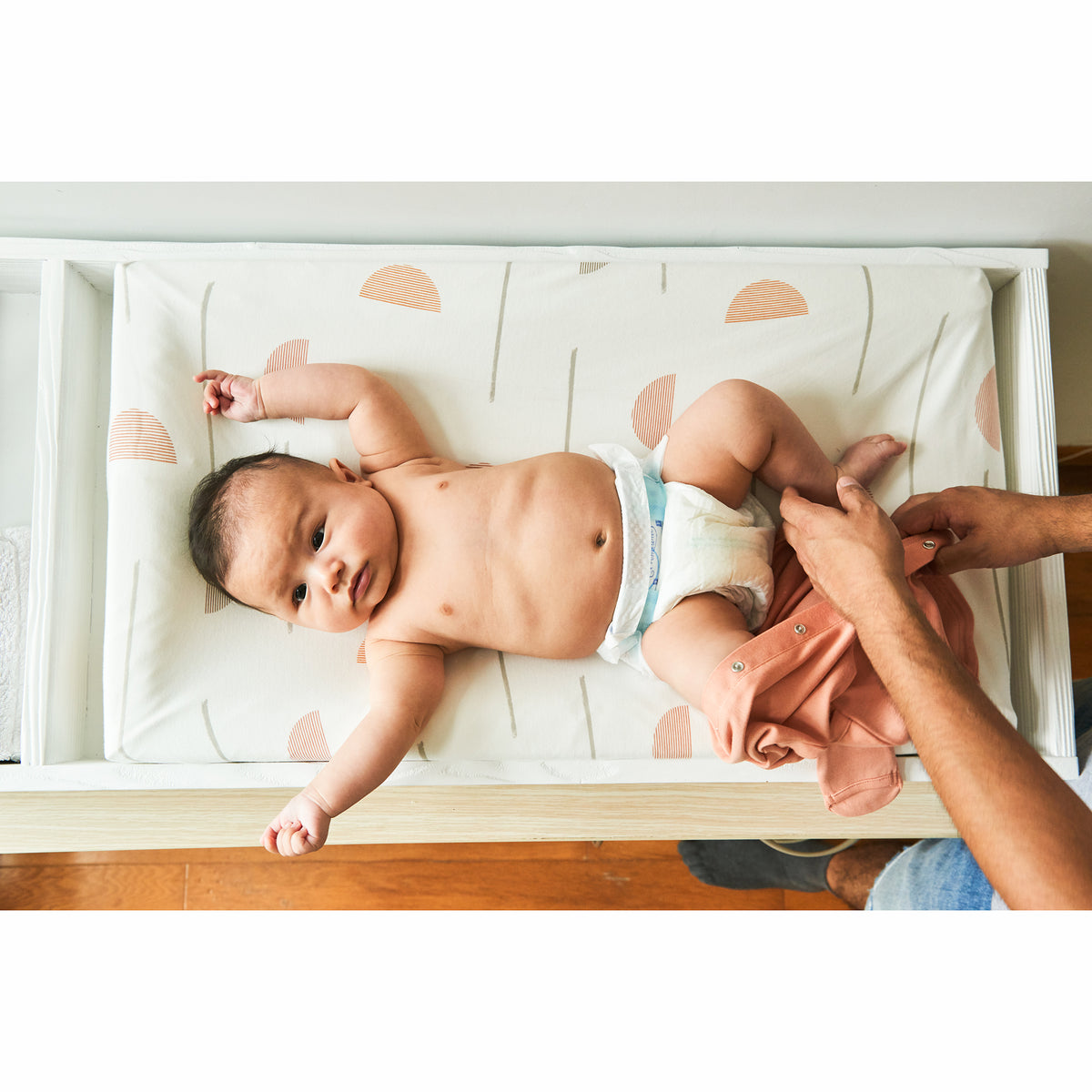 Goumikids Soft Organic Cotton Bamboo Baby Removable Changing Pad Cover, Geo Dash - VMInnovations