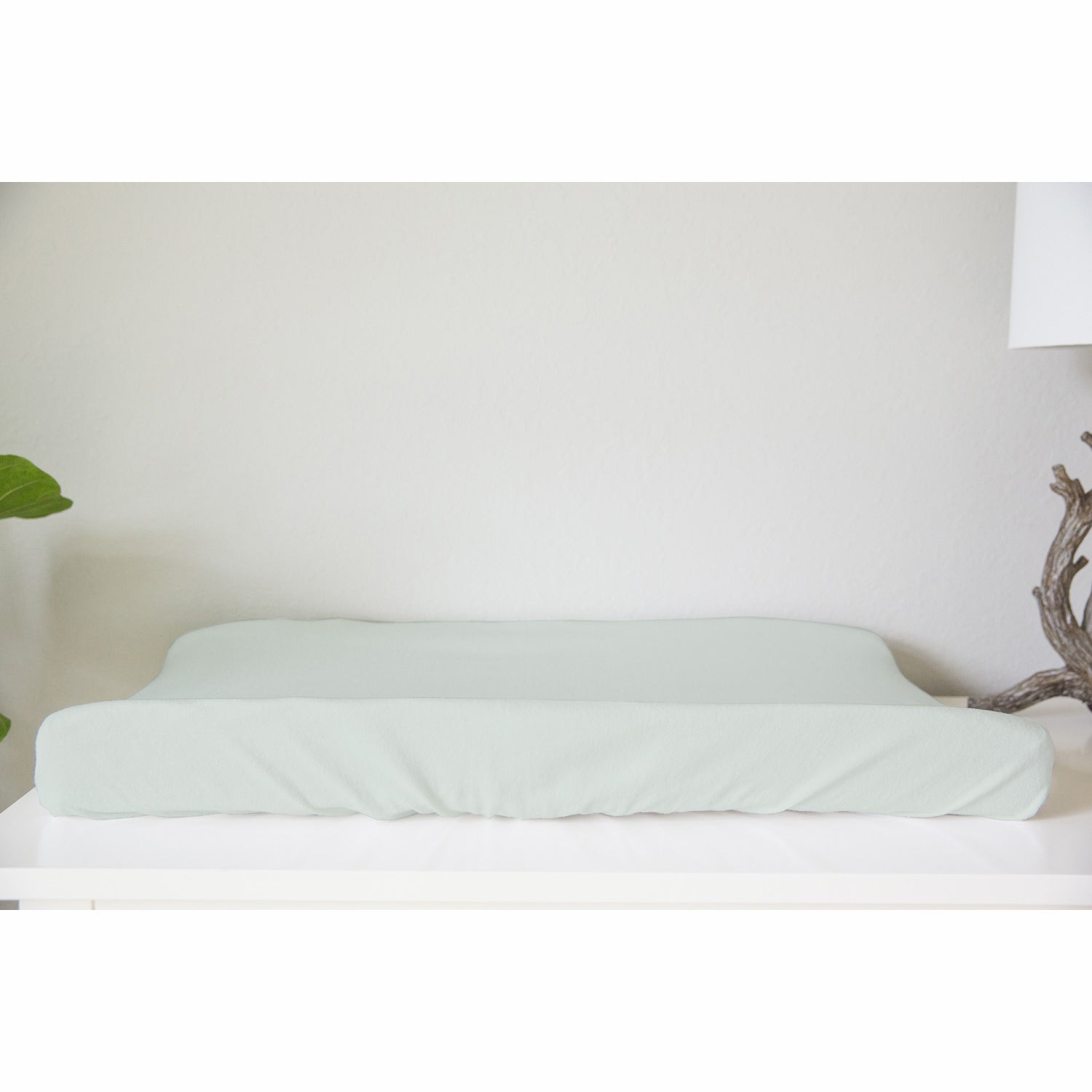 Goumikids Soft Organic Cotton Bamboo Baby Changing Pad Tray Cover, Succulent