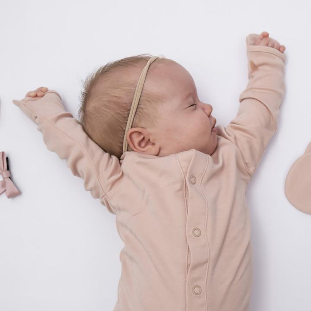 Goumikids 0-3M Baby Sleeper Gown Pajamas and No Scratch Infant Mittens (2 Pairs) - VMInnovations