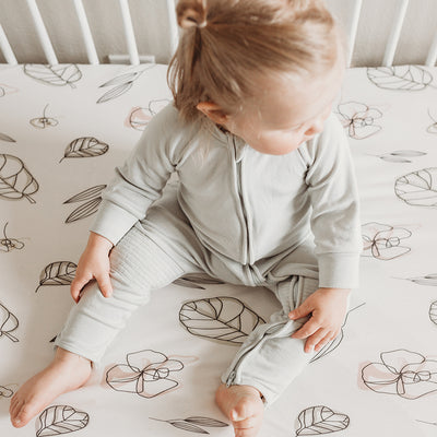 Goumikids Unisex Baby Footie Pajamas Organic Sleeper Clothes, 9-12M Succulent - VMInnovations