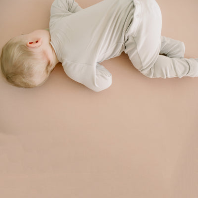 Goumikids Unisex Baby Footie Pajamas Organic Sleeper Clothes, 9-12M Desert Mist