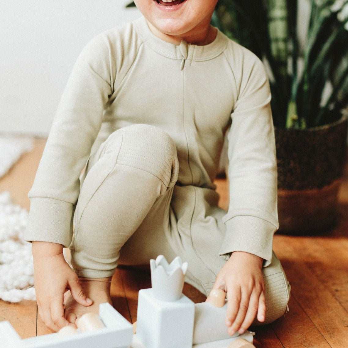 Goumikids Unisex Baby Footie Pajamas Organic Sock Sleeper Clothes, 6-9M Moss - VMInnovations