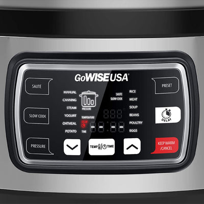 GoWise 12-in-1 Multi Functional 9.5 Qt Stainless Steel Pressure Cooker(Open Box)
