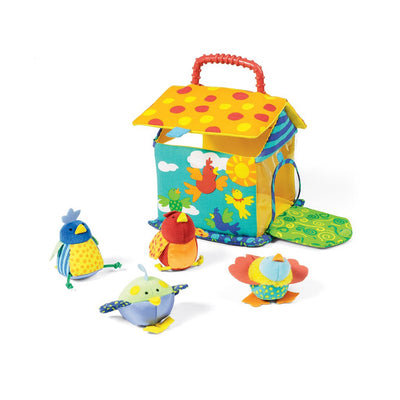 Manhattan Toy Put and Peek Soft Interactive Birdhouse with 4 Birds (Open Box)