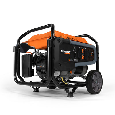 Generac GP Series 3600 Watt Max Gas Powered Camping Rolling Portable Generator