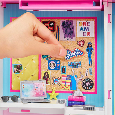 Barbie Dream Closet Fashion Wardrobe Storage with Clothes and Accessories, Pink