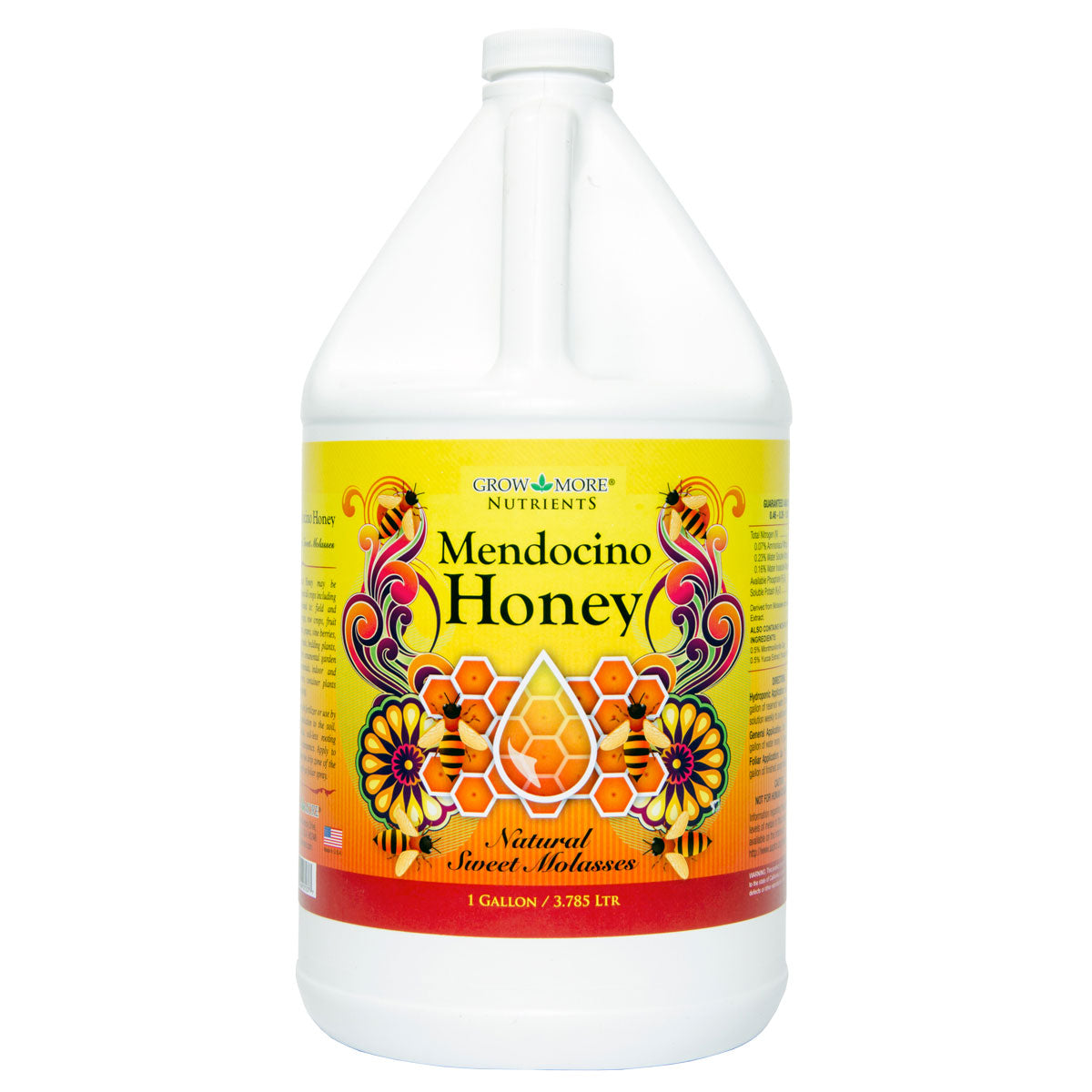 Grow More GR17537 Mendocino Honey Supplement for Hydroponic Gardens, 1 Gallon - VMInnovations