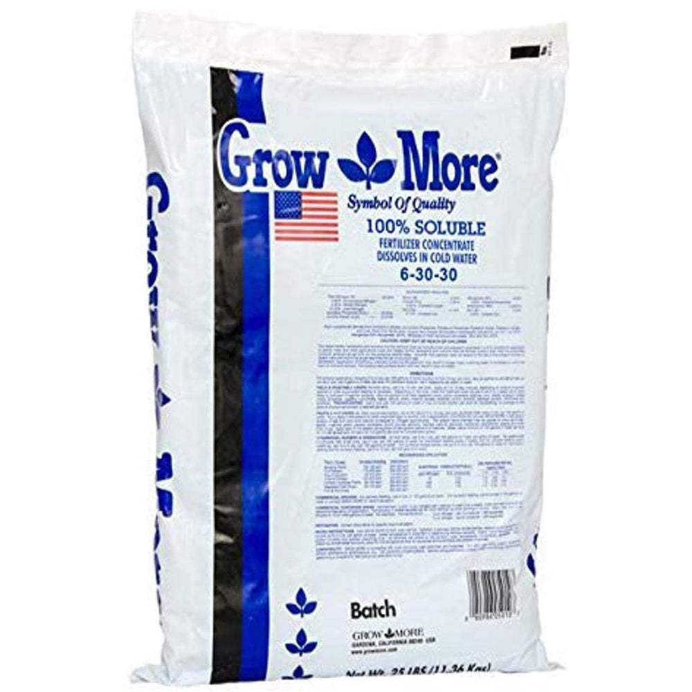 Grow More GR35245 Water Soluble NPK 6-3-30 Standard Plant Fertilizer, 25 Pounds