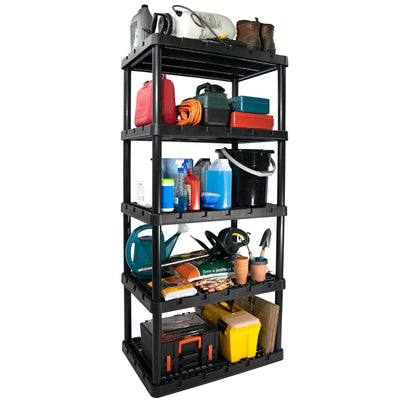 Gracious Living Knect A Shelf Ventilated Storage 5 Tier Shelving Unit (Open Box)