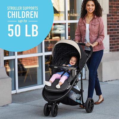 Graco 2083432 Modes 3 Lite DLX Folding Convertible Toddler Baby Stroller, Pierce - VMInnovations