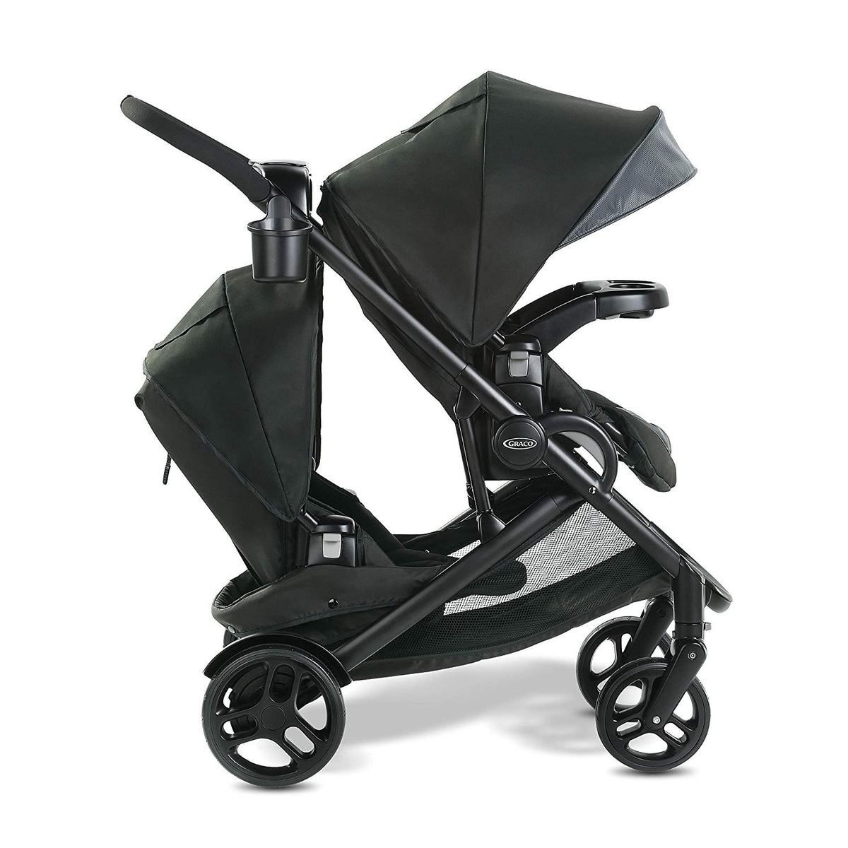 Graco Modes2Grow 4 in 1 Convertible Double Baby Toddler Stroller, Spencer Gray