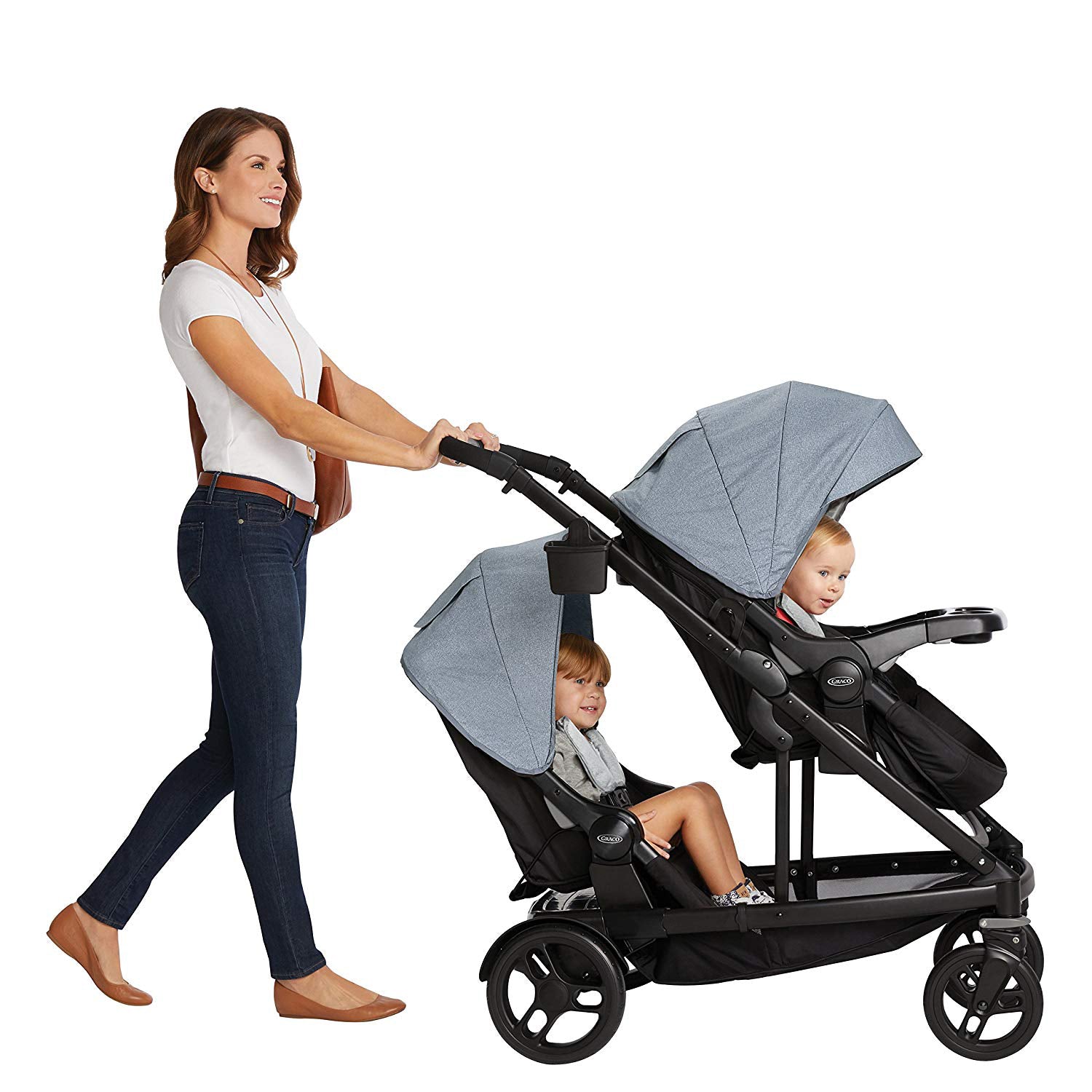 Graco Uno2Duo Single to Double Baby Toddler Convertible Stroller (Open Box)