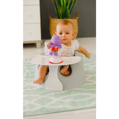 Bumbo Baby Infant Soft Foam Wide Floor Seat w/ Play Top Tray Attachment, Monsoon