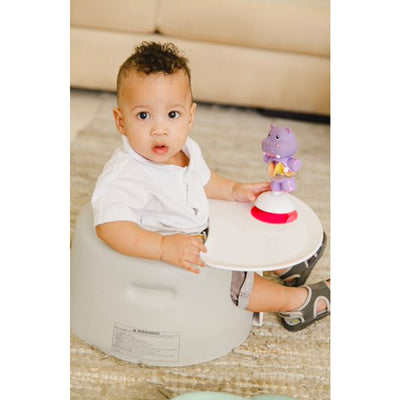 Bumbo Baby Infant Soft Foam Wide Floor Seat w/ Play Top Tray Attachment, Monsoon