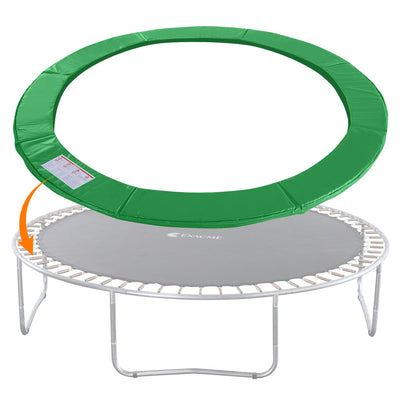 Exacme 12-Foot Round Trampoline Frame Spring Cover Safety Pad Replacement, Green