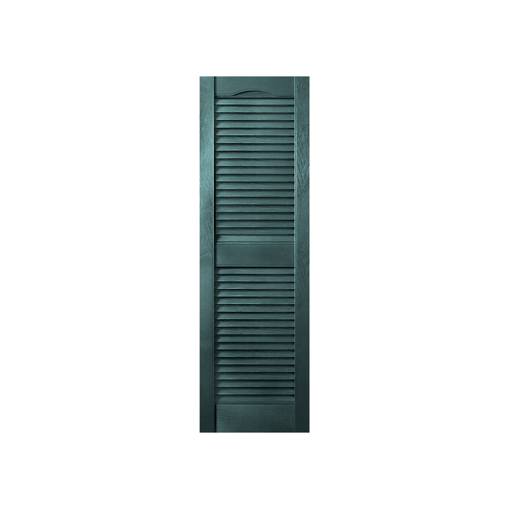 Plastic Development Group 14 x 67 Inch Vinyl Louvered Shutters, Green (Open Box)
