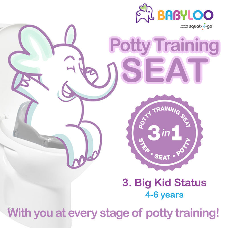 BabyLoo 3 In 1 Bambino Booster Potty Training System for 1 to 6 Year Olds, Gray