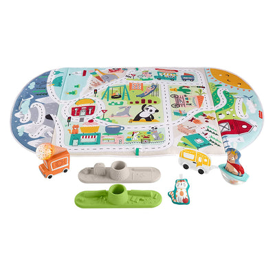 Fisher-Price GRV42 Baby 3.5 Ft Jumbo Activity City Play Mat Floor Gym w/ 7 Toys - VMInnovations