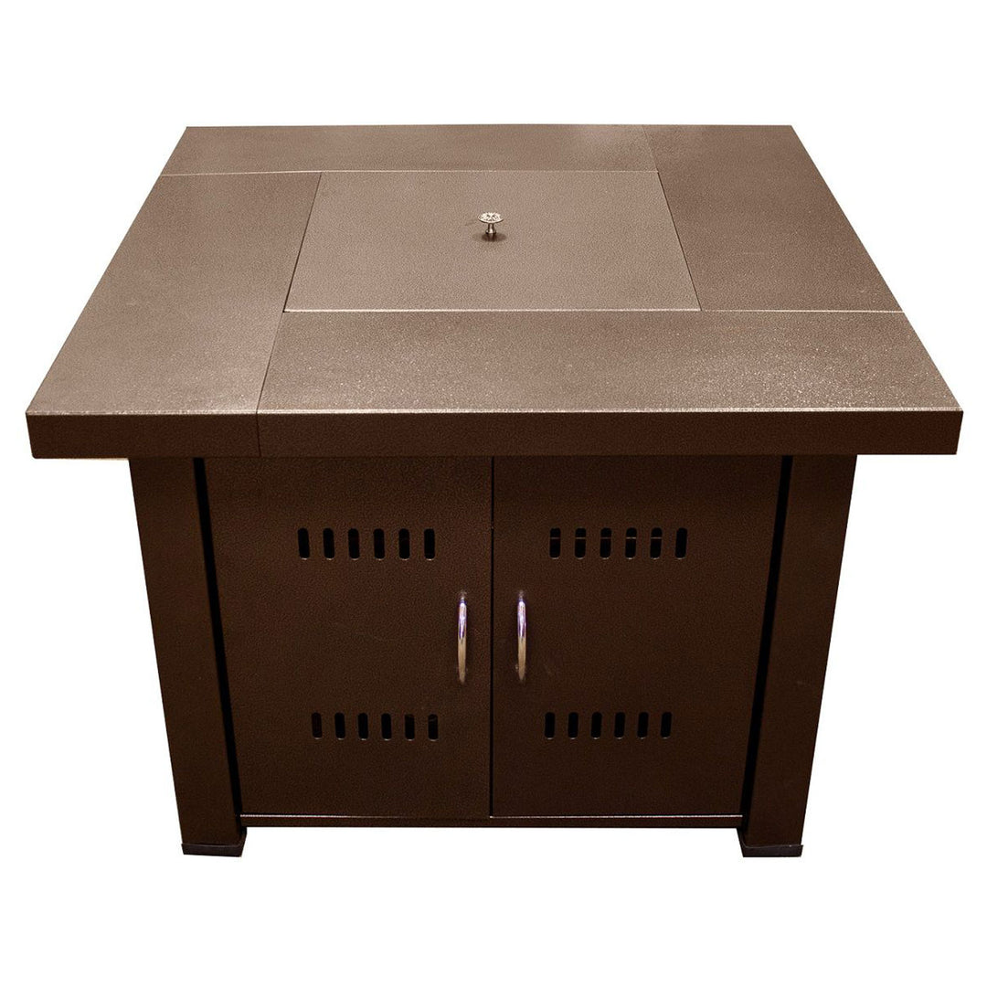 AZ Patio Heaters GS-F-PC Fire Pit 38 In 40,000 BTU Table w/ Glass Beads, Bronze - VMInnovations