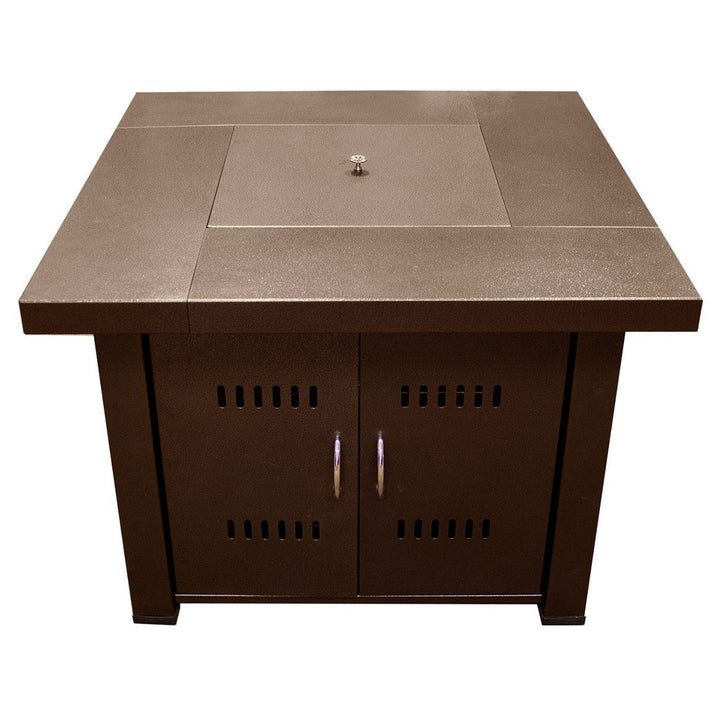AZ Patio Heaters GS-F-PC Fire Pit 38 In 40,000 BTU Table w/ Glass Beads, Bronze - VMInnovations