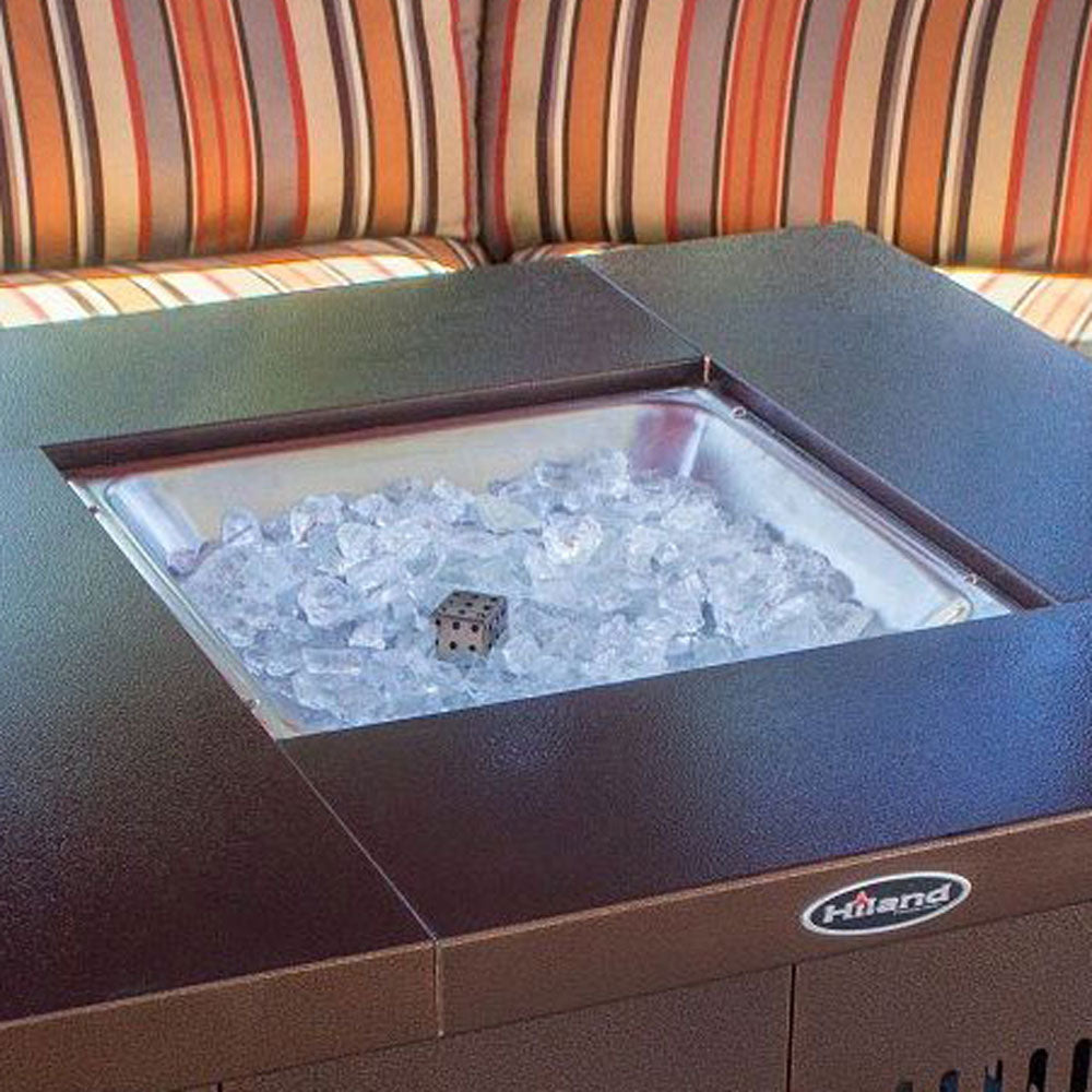 AZ Patio Heaters GS-F-PC Fire Pit 38 In 40,000 BTU Table w/ Glass Beads, Bronze - VMInnovations