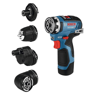 Bosch GSR12V-300FCB22 12V Max EC Brushless Flexiclick 5-In-1 Drill/Driver System