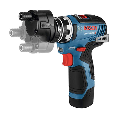 Bosch GSR12V-300FCB22 12V Max EC Brushless Flexiclick 5-In-1 Drill/Driver System