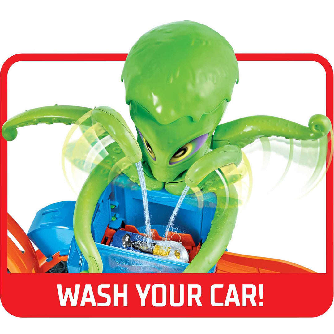 Hot Wheels City Ultimate Octo Car Wash Water Playset with Color Reveal Vehicle