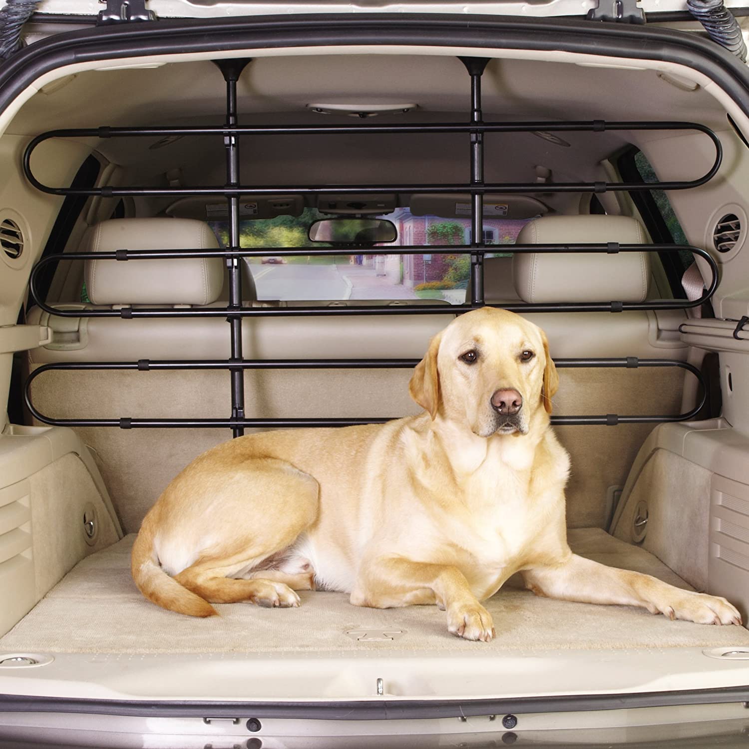 Guardian Gear Steel Pet Safety SUV Vehicle Travel Barrier Gate, Black (Used)