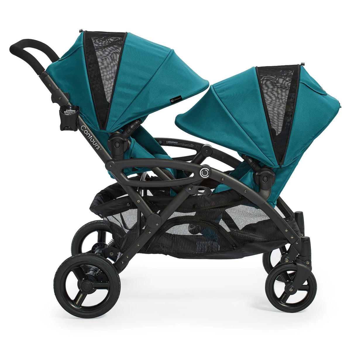 Countours Tandem Stroller and 2 Pack of Chicco KeyFit 30 Zip Air Infant Car Seat
