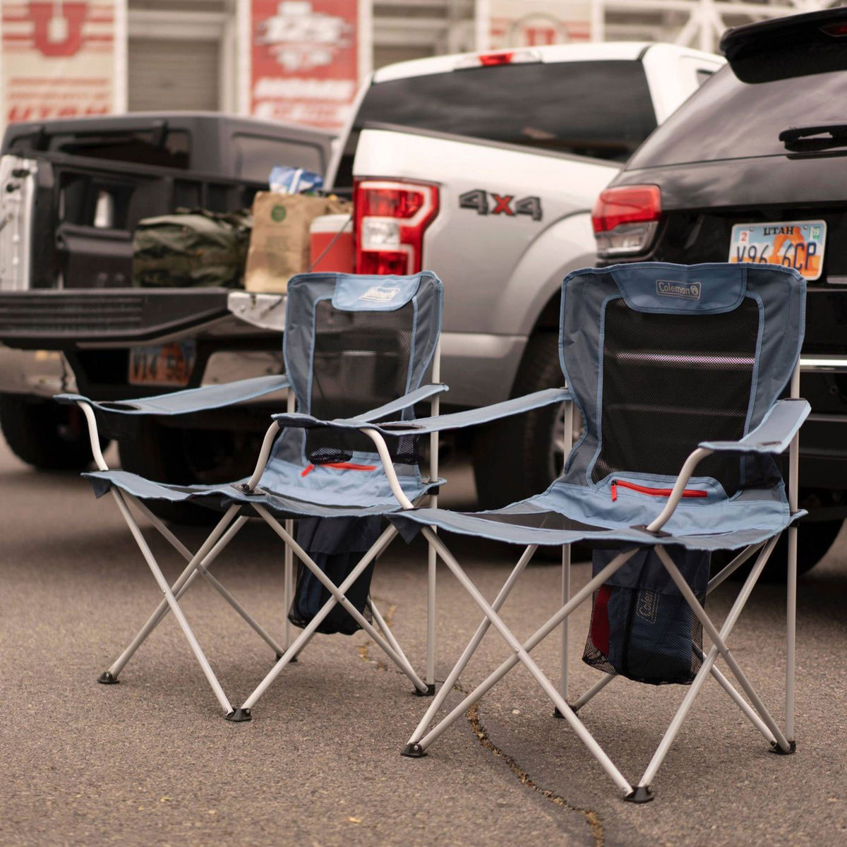 Coleman All Season Folding Chair with Removable Insulated Cover, Dusk (Open Box)