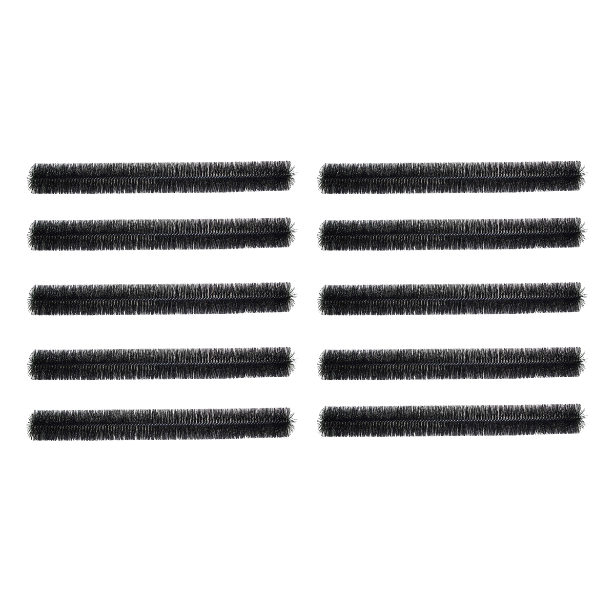 GutterBrush 12' Simple Roof Rain Leaf Gutter Guard Cover w/ Bristles, 10 Pack