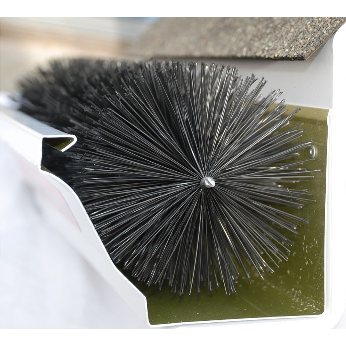 GutterBrush 5" Roof Rain Leaf Gutter Guard Cover w/ Bristles, 60 Ft. (Open Box)