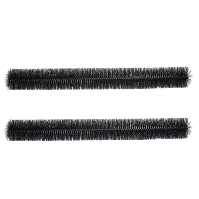 GutterBrush 12 Foot Simple Roof Rain Leaf Gutter Guard Cover w/ Bristles, 2 Pack
