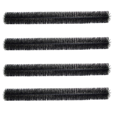 GutterBrush 12 Foot Simple Roof Rain Leaf Gutter Guard Cover w/ Bristles, 4 Pack
