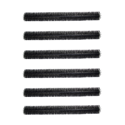 GutterBrush 12 Foot Simple Roof Rain Leaf Gutter Guard Cover w/ Bristles, 6 Pack