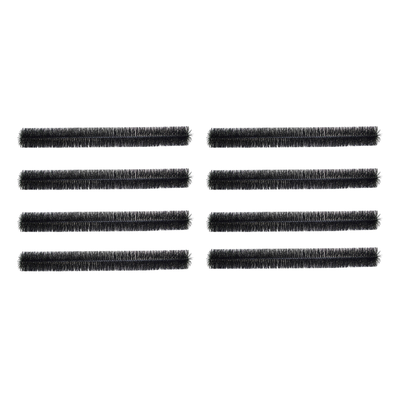 GutterBrush 12 Foot Simple Roof Rain Leaf Gutter Guard Cover w/ Bristles, 8 Pack