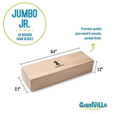 Giantville Giant 56 Piece Jumbo Junior Tumbling Blocks w/ Storage Bag (Open Box)