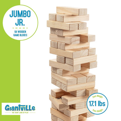 Giantville Giant 56 Piece Jumbo Junior Tumbling Blocks w/ Storage Bag (Open Box)