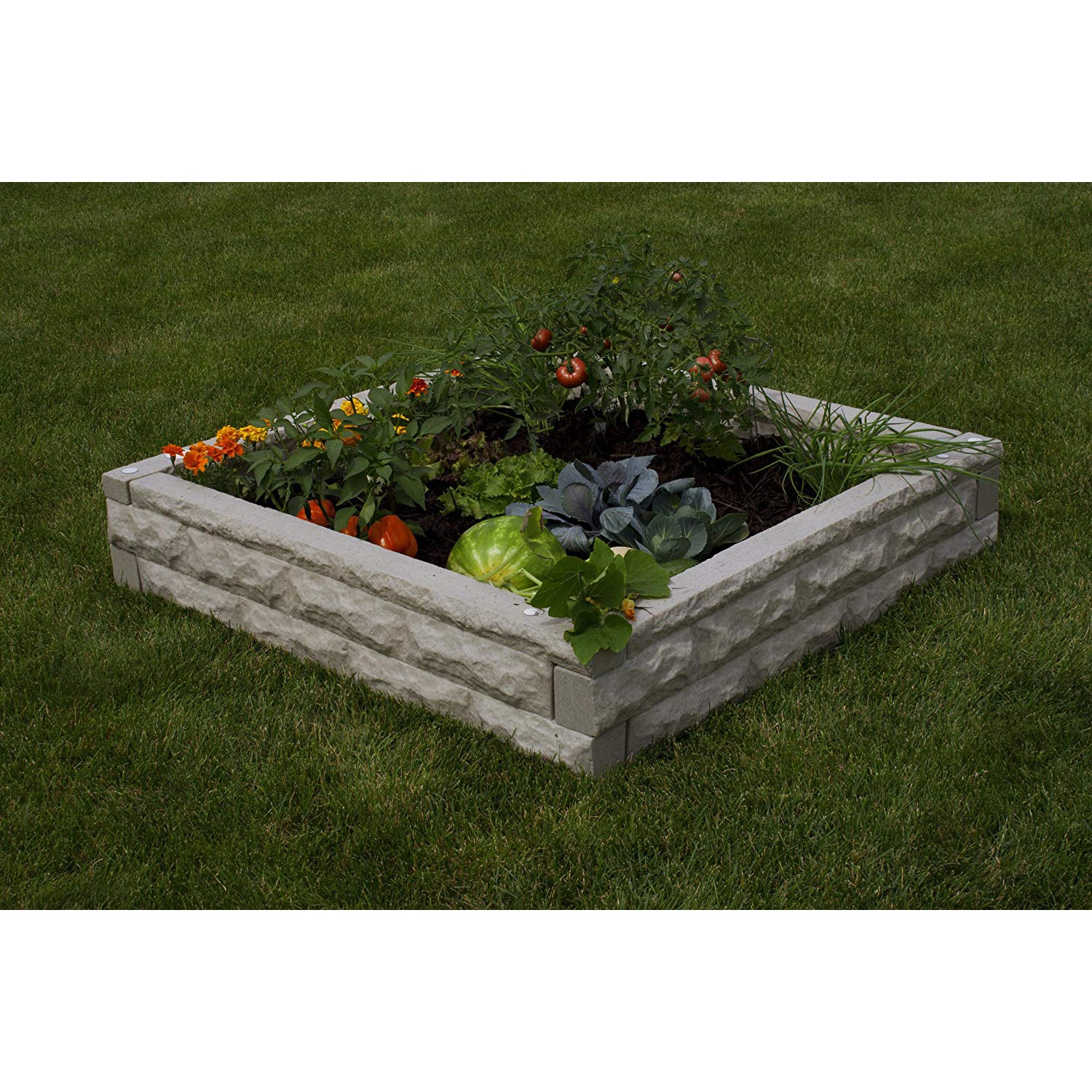 Good Ideas Garden Wizard Outdoor Self Watering Raised Garden Bed, Sandstone