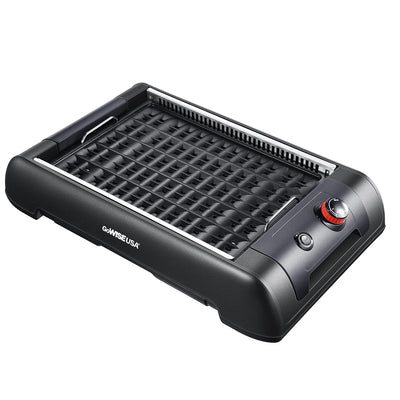 GoWISE USA 2 in 1 Indoor Smokeless Electric Grill with Griddle Plate (Open Box)