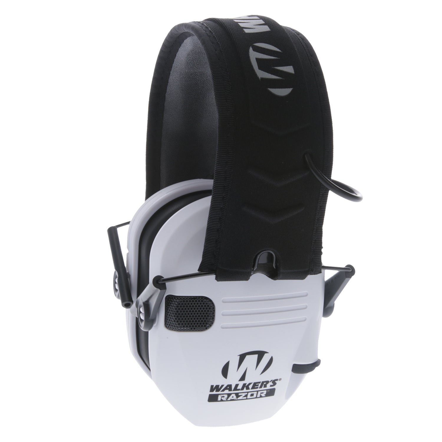 Walker's Razor Slim Shooter White Electronic Hearing Protection Earmuff w/ Case - VMInnovations