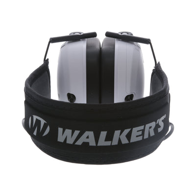 Walker's Razor Slim Shooter White Electronic Hearing Protection Earmuff w/ Case - VMInnovations