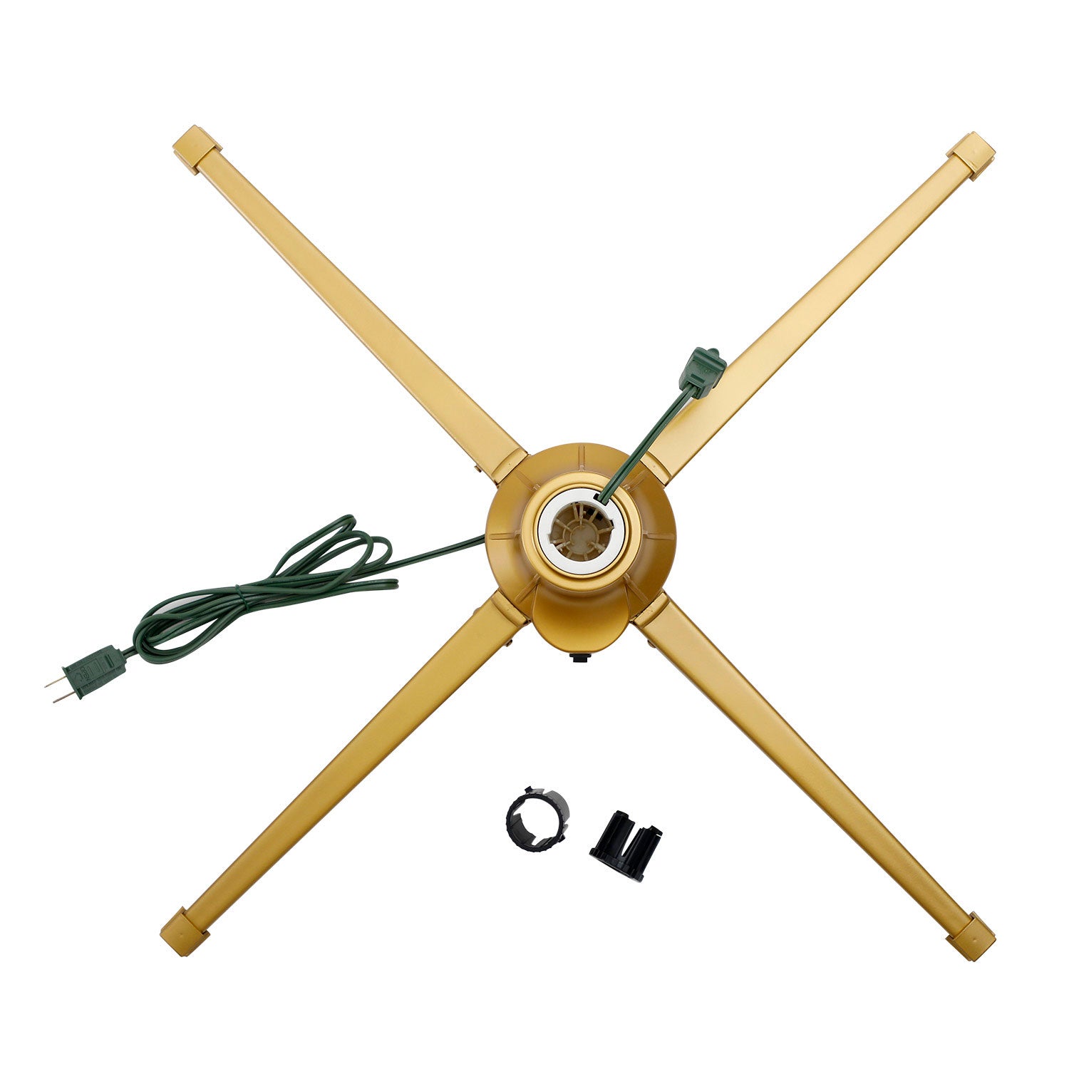 Home Heritage Electric Metal Rotating Tree Stand for 7 Ft Trees, Gold(For Parts)