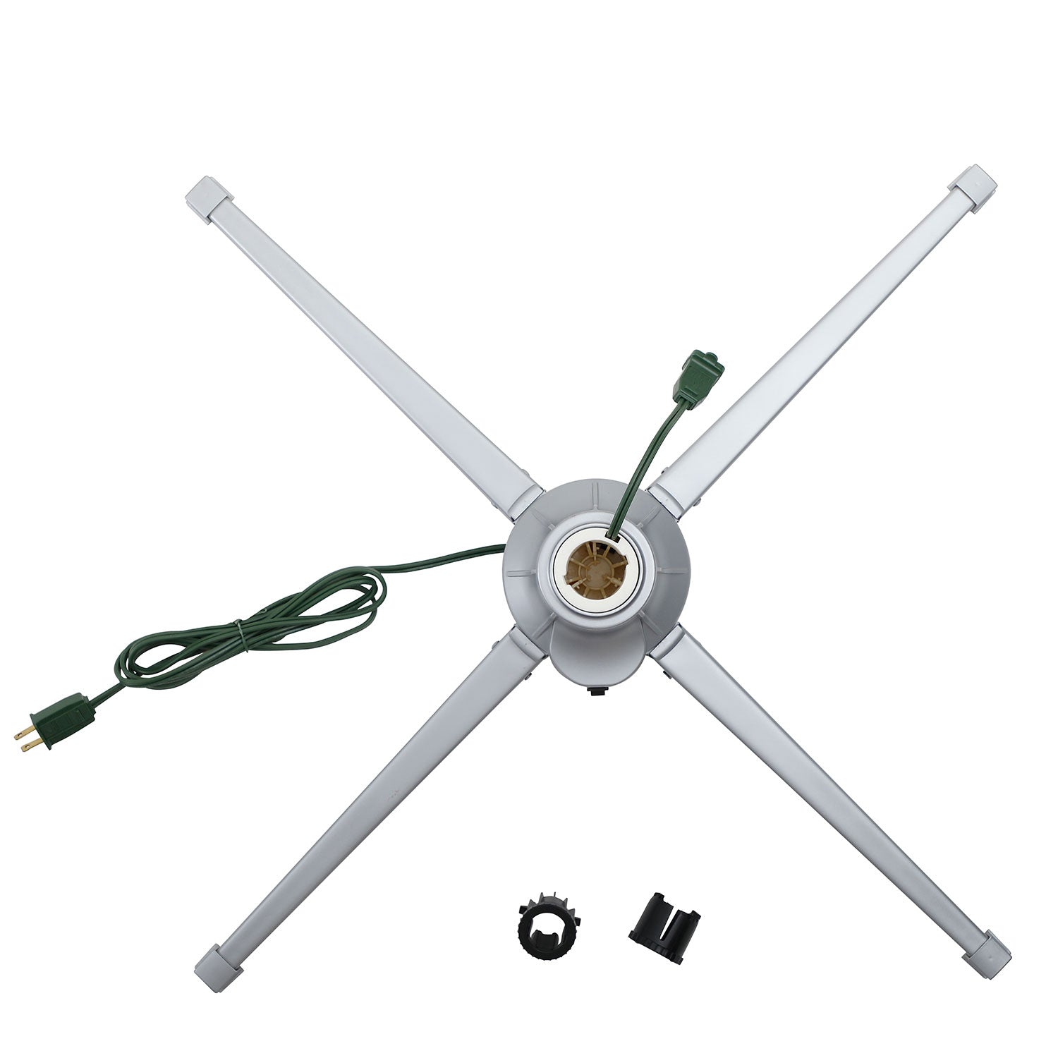 Home Heritage Electric Metal Rotating Tree Stand 7 Ft Tree, Silver (For Parts) - VMInnovations