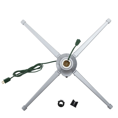 Home Heritage Electric Metal Rotating Tree Stand 7 Ft Tree, Silver (For Parts) - VMInnovations