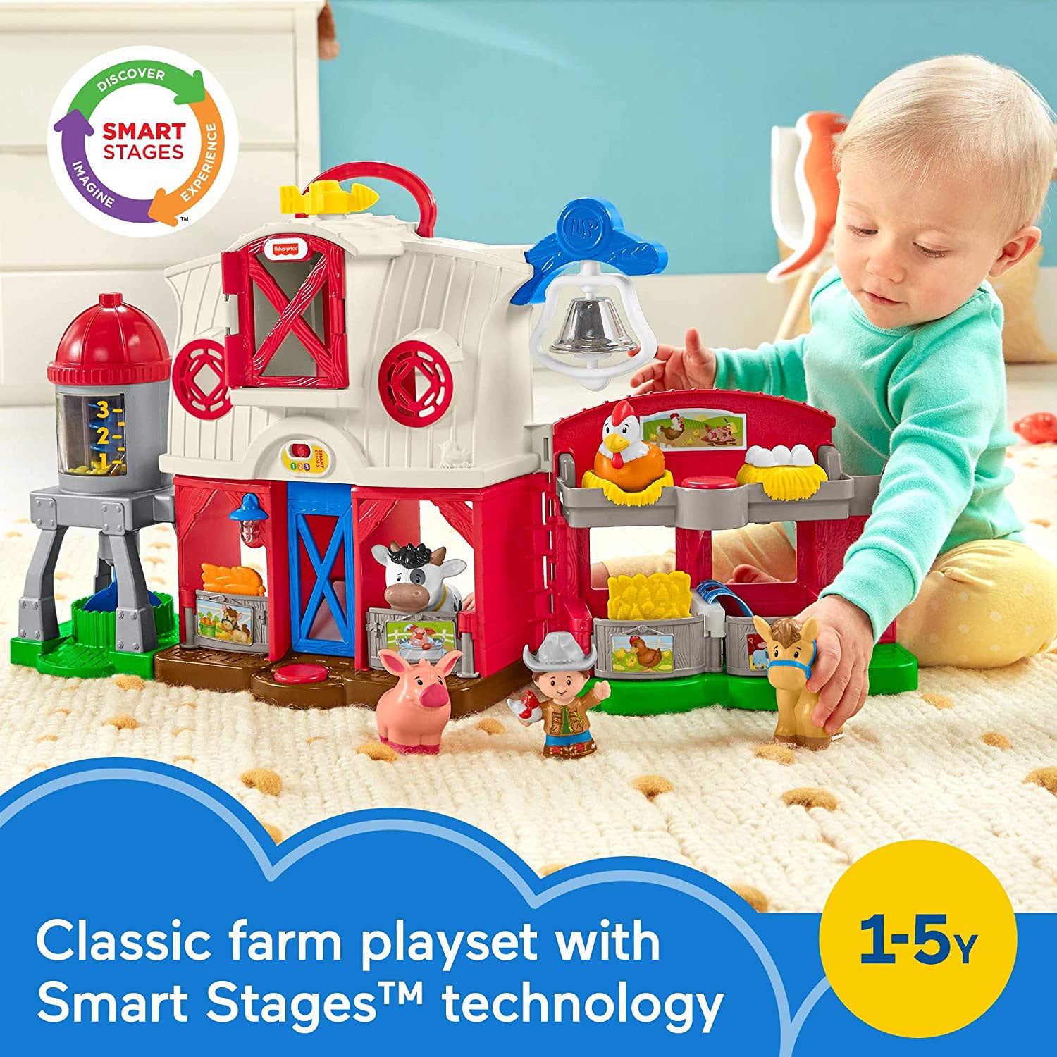 Fisher-Price Little People Caring for Animals Farm Playset for Toddlers Ages 1+ - VMInnovations