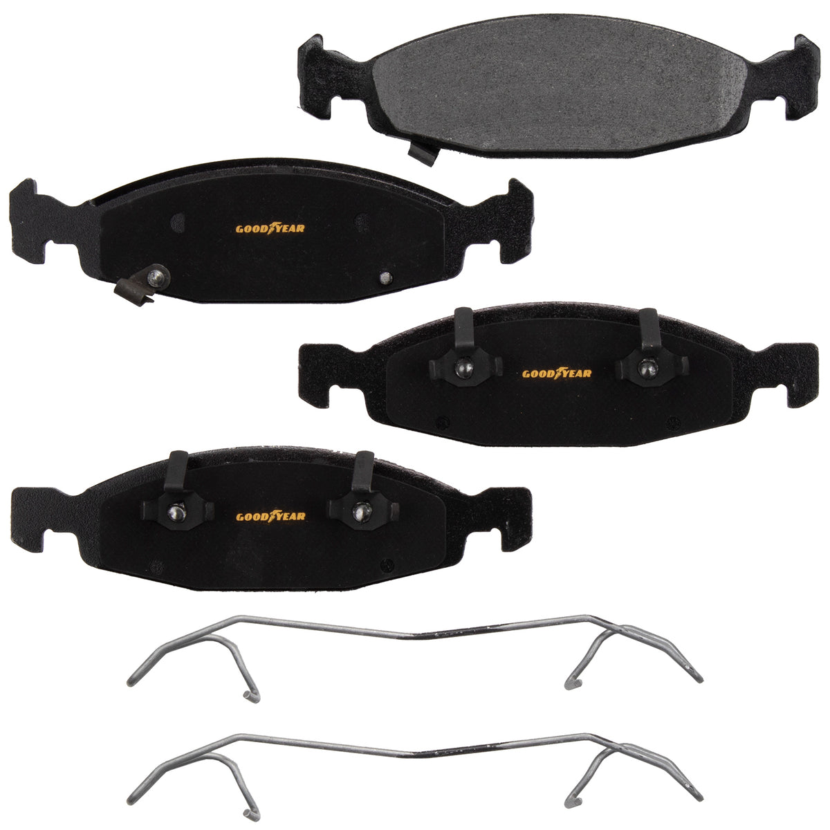Goodyear Brakes GYD790 Front Brake Pads Bundle w/ 2 Pack 214614GY Front Rotors - VMInnovations