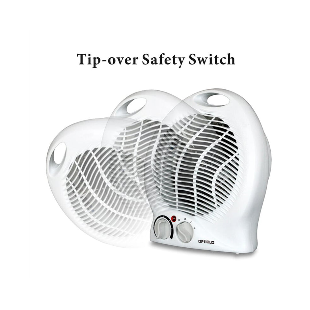 Optimus H-1322 2 Speed Fan Personal Space Heater with Thermostat (Open Box)